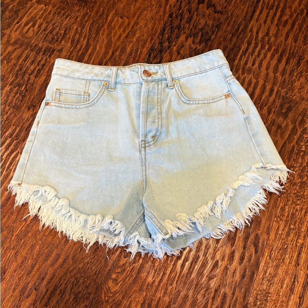 Wild Fable Frayed Hem Light Blue Denim Shorts